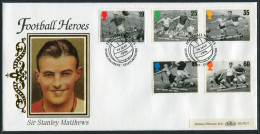 1996 GB Football Legends First Day Cover, Sir Stanley Matthews, Stoke On Trent Benham BLCS 117 FDC - 1991-00 Ediciones Decimales