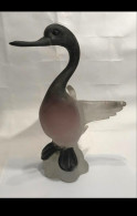 Cenedese - Murano Glass Swan (Venice) - Scavo (antiqued Look) - Glas & Kristal