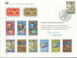 UNO NEW YORK  Erinnerungskarte 24,G-FDC, Handel Und Entwicklung, 1983 - Cartas & Documentos