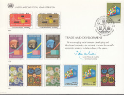 UNO NEW YORK  Erinnerungskarte 24,W-FDC, Handel Und Entwicklung, 1983 - Brieven En Documenten