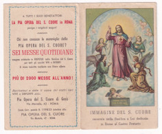 Calendarietto - Immagine Del S.cuore Venerata Nella Basilica A Lui Dedicata In Roma Al Castro Pretorio - Anno 1947 - Kleinformat : 1941-60