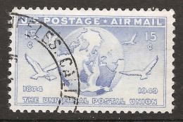 Etats-Unis D'Amérique USA 1949 N° PA 42 Iso O UPU, Union Postale Universelle, Globe Terrestre, Courrier, Oiseau, Colombe - Used Stamps