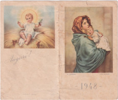 Calendarietto - Madonna Col Bambino - R.ferruzzi - Alimari - Anno 1948 - Small : 1941-60