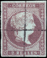 ESPAGNE - ESPAÑA - 1855 Ed.42 2R Violeta - Inutilizao A Pluma (fil. Lazos) - Usados