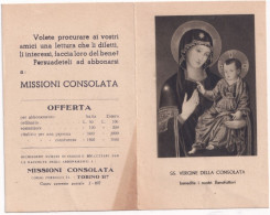 Calendarietto - Missioni Consolata - Ss.vergine Della Consolata - Torino - Anno 1947 - Tamaño Pequeño : 1941-60