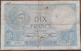 Billet 10 Francs MINERVE  6 - 7 - 1939 France T.70377 - 10 F 1916-1942 ''Minerve''