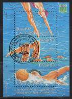 Brazil 1993 First Day Cancel On Souvenir Sheet - Hojas Bloque