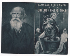 Calendarietto - Santuario  Di   Pompei -  Anno  1948 - Petit Format : 1941-60