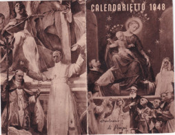 Calendarietto - Santuario  Di   Pompei -  Anno  1948 - Petit Format : 1941-60