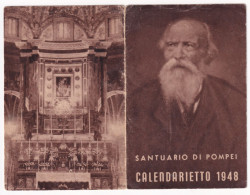 Calendarietto - Santuario  Di   Pompei -  Anno  1948 - Petit Format : 1941-60