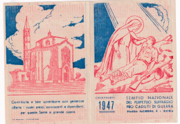 Calendarietto - Santuario  Di   Pompei -  Anno  1948 - Petit Format : 1941-60