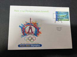 9-3-2024 (2 Y 33) Paris Olympic Games 2024 - 4 (of 12 Covers Series) For The Paris 2024 Olympic Games Artwork - Sommer 2024: Paris