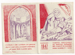 Calendarietto - Santuario  Di   Pompei -  Anno  1948 - Petit Format : 1941-60