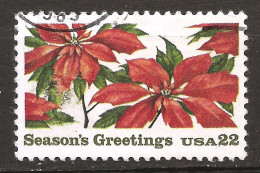 Etats-Unis D'Amérique USA 1985 N° 1611 O Etoile De Noël, Saison Des Vœux, Fleurs, Poinsettia, Euphorbia Pulcherrima - Ungebraucht