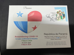 9-3-2024 (2 Y 33) COVID-19 4th Anniversary - Panama - 9 March 2024 (with Australia COVID-19 Stamp) - Malattie