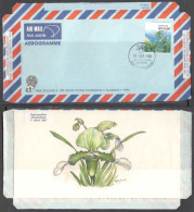 New Zealand. Aerogramme.  13th World Orchid Conference, Auckland, 1990.  Special Cancellation On Airmail Aerogramme. - Airmail