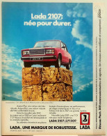 Publicité Papier  VOITURE LADA Octobre 1984 AMSJU - Publicités