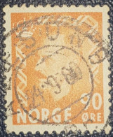 Norway 90 King Haakon Used Postmark Stamp - Oblitérés