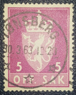 Norway 5 Used Postmark Stamp - Gebraucht