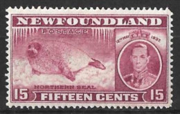 CANADA.." NEWFOUNDLAND."...KING GEORGE VI..(1936-52.)..." 1937.."....15c......P14......(CAT. VAL.£21..).....MH.... - Nuevos