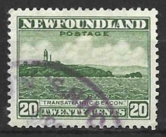 CANADA.." NEWFOUNDLAND."...KING GEORGE VI..(1910-36.)..." 1932.."....20c.....SG218.....USED...... - Oblitérés