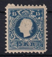 AUSTRIA 1858 - MLH - ANK 15N . 1870 - Neudrucke - Proeven & Herdruk