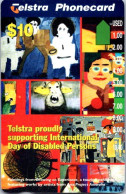 9-3-2024 (Phonecard) Disabled Persons Day - $ 10.00 - Phonecard - Carte De Téléphoone (1 Card - Thin Bent) - Australien