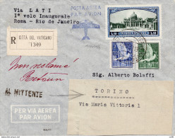 1939 (Vaticano)/Roma/Rio De Janeiro Del 20.12.39 - Aerogramma - Marcofilía (Aviones)