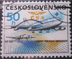 CZECHOSLOVAKIA 1986 ~ S.G. 2829, ~ PRAGUE-MOSCOW AIR SERVICE. ~ VFU #03206 - Used Stamps