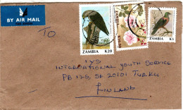 ZAMBIA, Letter, Dickinson`s Grey Kestrel  /  ZAMBIE, Lettre, Faucon, Falco Dickinsoni - Águilas & Aves De Presa