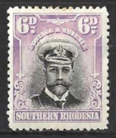 SOUTHERN RHODESIA...KING GEORGE V..(1910-36.)...." 1924..".....6d .....SG7......MH.... - Rhodésie Du Sud (...-1964)