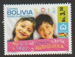 2012 Bolivia Year Against Violence Towards Children MNH Scott 1489 - Bolivie