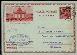 Carte Illustrée Obl. N° 14. Vue 8 Bruxelles - Brussel Foire D'avril - Obl. ANTWERPEN - 14 - Du 13/05/1933 - Postcards 1934-1951