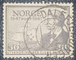 Norway 30 Postmark Stamp 1947 - Gebruikt