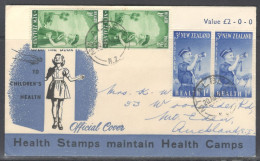 New Zealand. FDC Sc. B54-B55.   Health Stamps 1958.   FDC Cancellation On Cachet FDC Envelope - FDC