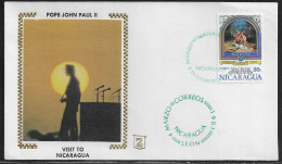 Nicaragua.   Pastoral Visit Of Pope John Paul II To Nicaragua.  Special Cancellation On Cachet Special Envelope - Nicaragua