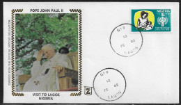 Nigeria.   Pastoral Visit Of Pope John Paul II To Lagos Nigeria.  Special Cancellation On Cachet Special Envelope - Nigeria (1961-...)