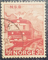 Norway 30 Used Stamp Norwegian Railroad 1954 - Gebruikt