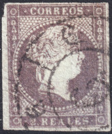 ESPAGNE - ESPAÑA - 1855 Ed.46 2R Violeta - Usado Rueda De Carreta (6 Málaga) (c.42€) (fil. Lineas Cruzadas) - Usados