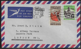 South Africa. Stamp Sc. 281, 216 On Air Mail Letter, Sent From Johannesburg At 29.06.1962 To London. - Briefe U. Dokumente