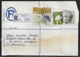 South Africa. Stamps Sc. 411, 418, 422, 461 On Registered Letter, Sent From Isando At 9.09.1976 To Germany. - Cartas & Documentos