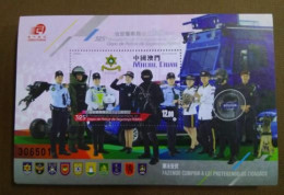 2016 Macau  The 325th Anniversary Of Public Security Police Force Of Macau S/S - Ongebruikt