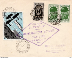 1934 Taliedo Manifestazione Azzurra Del 8.7.34 - Poststempel (Flugzeuge)