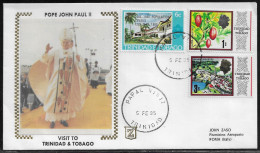 Trinidad And Tobago. Pastoral Visit Of Pope John Paul II To Trinidad And Tobago. Special Cancellation On  Special Envelo - Trindad & Tobago (1962-...)
