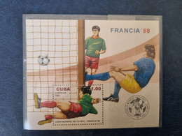 CUBA  NEUF  1997    HB  COPA  MUNDIAL  FUTBOL  FRANCIA  / /  PARFAIT  ETAT  //  1er  CHOIX  // - Unused Stamps