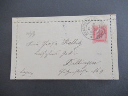 Österreich 1906 Kartenbrief Großer Stempel Klausen-Leopoldsdorf Nach Dillingen Gesendet Mit Ank. K1 Dillingen (Donau) - Kartenbriefe