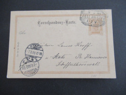 Österreich 1899 GA 2 Kreuzer Strichstempel Zell Am See Nach Stade Mit 2x Ank. Gitterstempel Stade Und Hannover - Cartoline