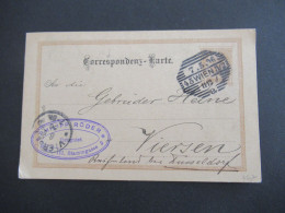 Österreich 1896 GA 2 Kreuzer Strichstempel 45 Wien 3/2 Philipp Röder Droguist Nach Viersen K1 Ank. Stempel - Postkarten