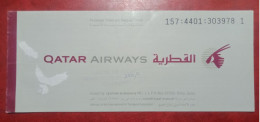 2003 QATAR AIRLINES PASSENGER TICKET AND BAGGAGE CHECK - Tickets