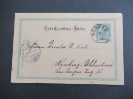 Österreich 1901 GA 5 Heller Stempel K1 Görkau Nach Hamburg Uhlenhorst Mit Ank. Stempel Gitterstempel Hamburg 21 - Briefkaarten